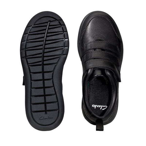 Clarks Girls Scape Sky Youth School Shoes Black | CA-9754801